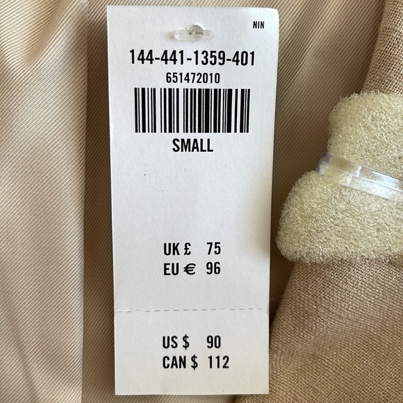 NWT Abercrombie & Fitch size small crop linen blazer - Picture 3 of 3